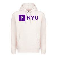 Pale Pink nyu new york university purple Premium Hoodie - artisFamous