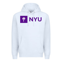 White nyu new york university purple Premium Hoodie - artisFamous