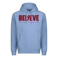Colony Blue taylor heinicke believe Premium Hoodie - artisFamous