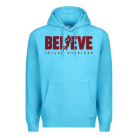 Ocean Blue taylor heinicke believe Premium Hoodie - artisFamous