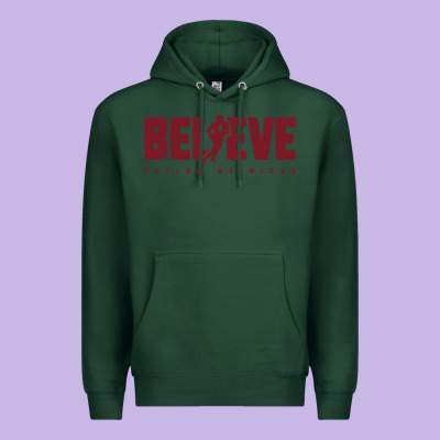 Taylor Heinicke Believe Premium Hoodie Designed By Artisfamous