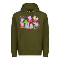 Army Green Peppa Pig Premium Hoodie - artisFamous
