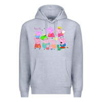 Heather Grey Peppa Pig Premium Hoodie - artisFamous