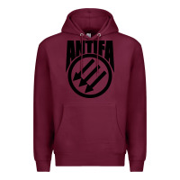 Burgundy anti blue check action Premium Hoodie - artisFamous