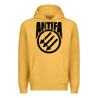 Mustard anti blue check action Premium Hoodie - artisFamous