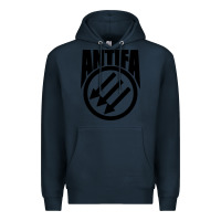 Navy anti blue check action Premium Hoodie - artisFamous