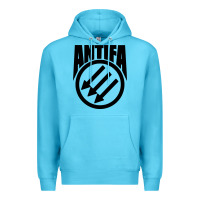 Ocean Blue anti blue check action Premium Hoodie - artisFamous