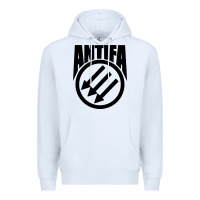 White anti blue check action Premium Hoodie - artisFamous