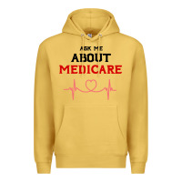 Antique Gold ask me about medicare Premium Hoodie - artisFamous