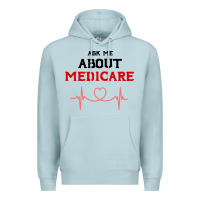 Blue Mist ask me about medicare Premium Hoodie - artisFamous