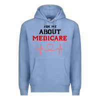 Colony Blue ask me about medicare Premium Hoodie - artisFamous