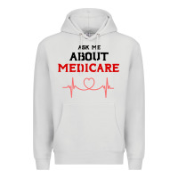 Dove Grey ask me about medicare Premium Hoodie - artisFamous