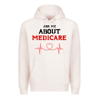 Pale Pink ask me about medicare Premium Hoodie - artisFamous