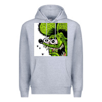 Heather Grey rat fink Premium Hoodie - artisFamous