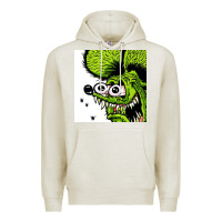 Oatmeal Heather rat fink Premium Hoodie - artisFamous
