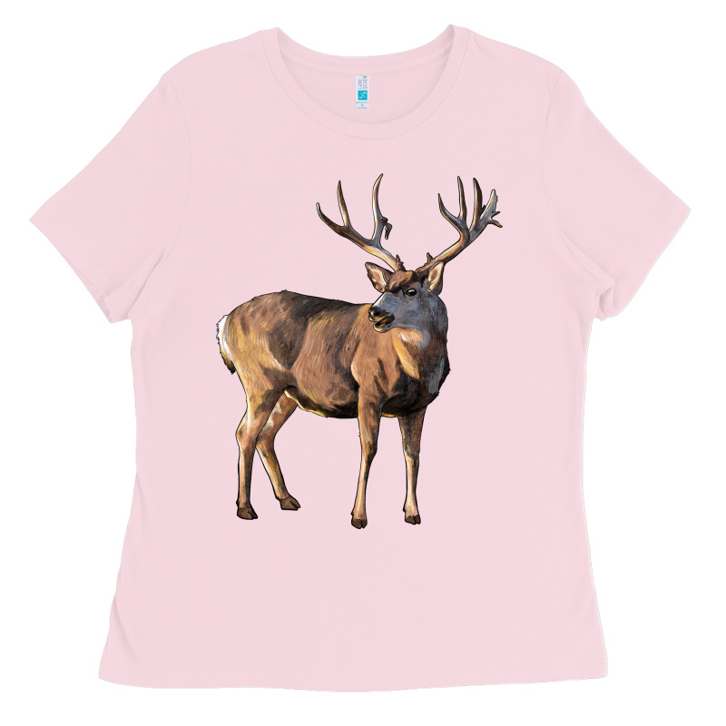 Mule Buck Deer Ladies Tee by LillyAllenDesigns | Teevron