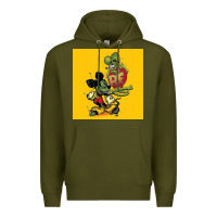 Army Green rat fink 02 Premium Hoodie - artisFamous