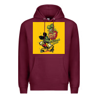 Burgundy rat fink 02 Premium Hoodie - artisFamous