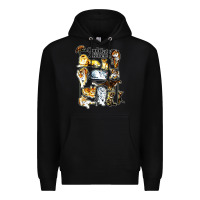 Black cool cats and kittens Premium Hoodie - artisFamous
