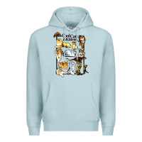 Blue Mist cool cats and kittens Premium Hoodie - artisFamous