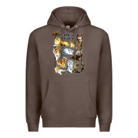 Coffee cool cats and kittens Premium Hoodie - artisFamous
