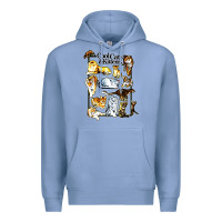 Colony Blue cool cats and kittens Premium Hoodie - artisFamous