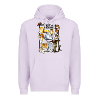 Lilac cool cats and kittens Premium Hoodie - artisFamous