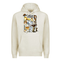 Oatmeal Heather cool cats and kittens Premium Hoodie - artisFamous