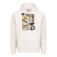 Pale Pink cool cats and kittens Premium Hoodie - artisFamous
