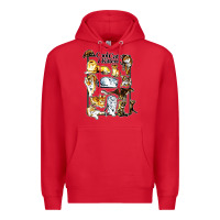 Red cool cats and kittens Premium Hoodie - artisFamous