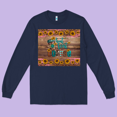 But First Coffee Long Sleeve Tee Designed By Artiststas