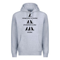 Heather Grey attempted murder cute Premium Hoodie - artisFamous