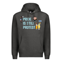 Charcoal Heather pride is still protest Premium Hoodie - artisFamous