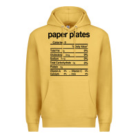 Antique Gold paper plates nutrition facts funny thanksgiving christmas Premium Hoodie - artisFamous
