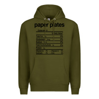 Army Green paper plates nutrition facts funny thanksgiving christmas Premium Hoodie - artisFamous