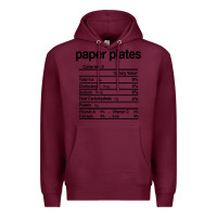 Burgundy paper plates nutrition facts funny thanksgiving christmas Premium Hoodie - artisFamous