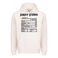 Pale Pink paper plates nutrition facts funny thanksgiving christmas Premium Hoodie - artisFamous