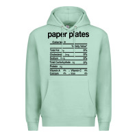 Seafoam paper plates nutrition facts funny thanksgiving christmas Premium Hoodie - artisFamous