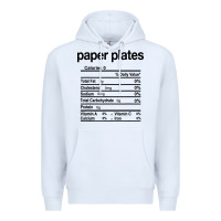 White paper plates nutrition facts funny thanksgiving christmas Premium Hoodie - artisFamous