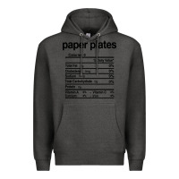 Charcoal Heather paper plates nutrition facts funny thanksgiving christmas Premium Hoodie - artisFamous
