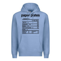 Colony Blue paper plates nutrition facts funny thanksgiving christmas Premium Hoodie - artisFamous