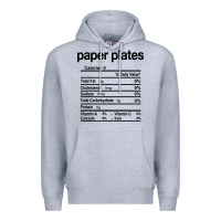 Heather Grey paper plates nutrition facts funny thanksgiving christmas Premium Hoodie - artisFamous