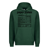 Sports Green paper plates nutrition facts funny thanksgiving christmas Premium Hoodie - artisFamous