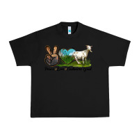 Black Peace Love Cashmere Goat Urban Heavy Tee - LillyAllenDesigns