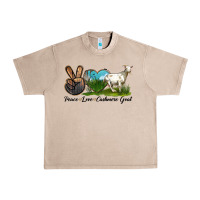 French Oak Peace Love Cashmere Goat Urban Heavy Tee - LillyAllenDesigns