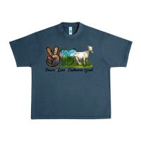 Midnight Navy Peace Love Cashmere Goat Urban Heavy Tee - LillyAllenDesigns