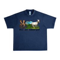 Navy Peace Love Cashmere Goat Urban Heavy Tee - LillyAllenDesigns