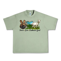 Oil Green Peace Love Cashmere Goat Urban Heavy Tee - LillyAllenDesigns