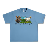 Pebble Blue Peace Love Cashmere Goat Urban Heavy Tee - LillyAllenDesigns