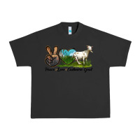Pigment Black Peace Love Cashmere Goat Urban Heavy Tee - LillyAllenDesigns